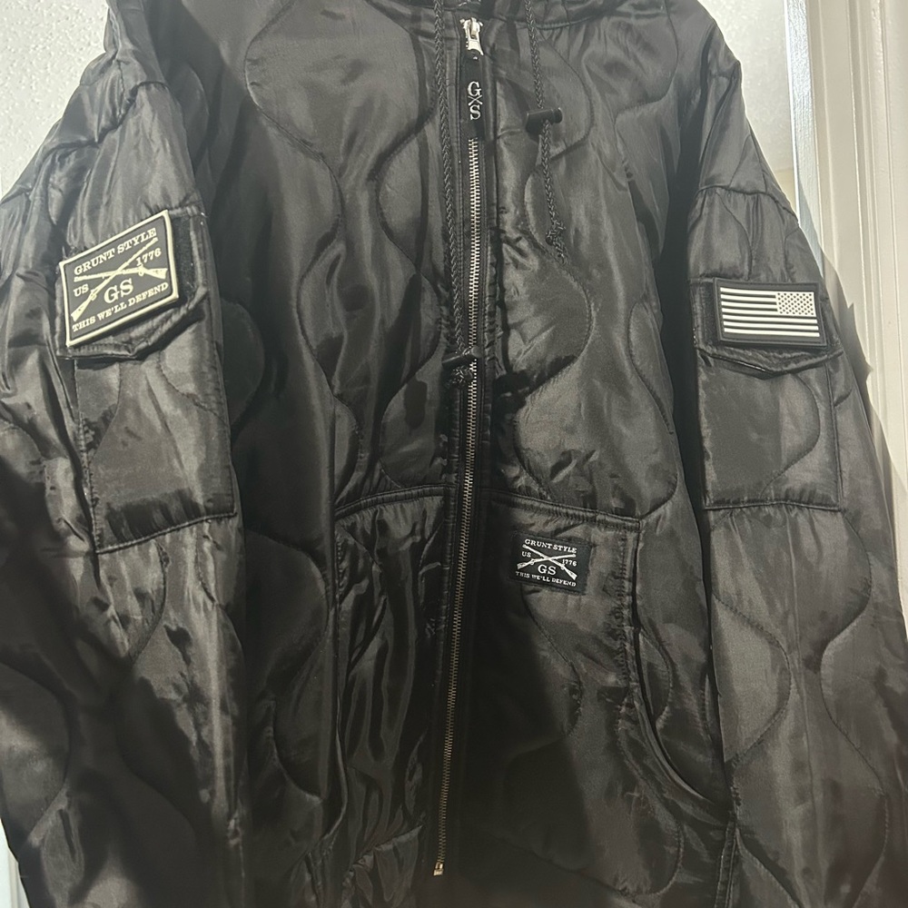 Grunt Style Black Jacket with Zipper